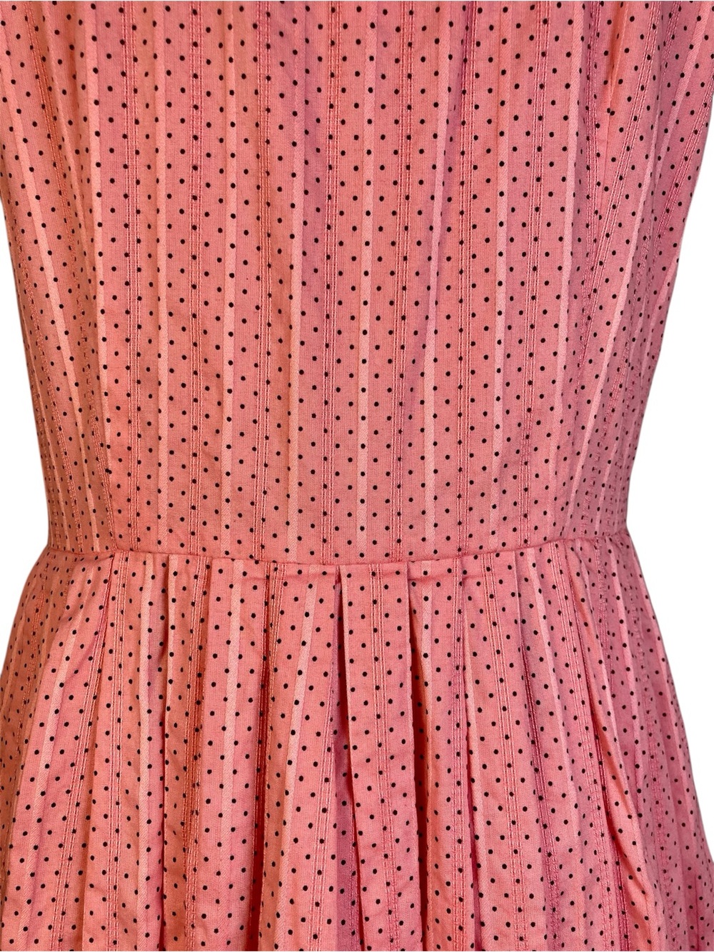Anthropologie Moulinette Soeurs Melon Ball Pink Polka Dot Midi Dress Size 4 - Picture 6 of 12